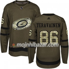 Dresovi Carolina Hurricanes Teuvo Teravainen 86 Adidas 2017-2018 Camo Zelena Authentic - Muške